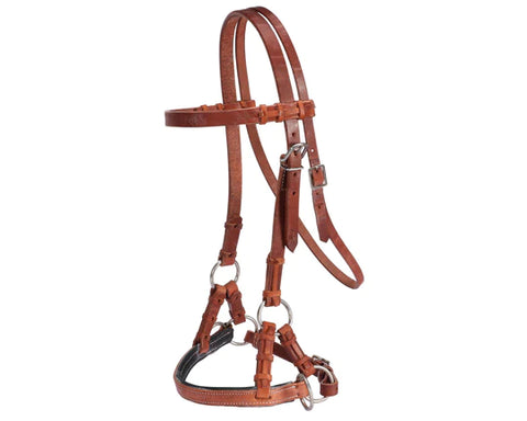 Fort Worth Guy McLean Padded Leather Nose Sidepull - Harness